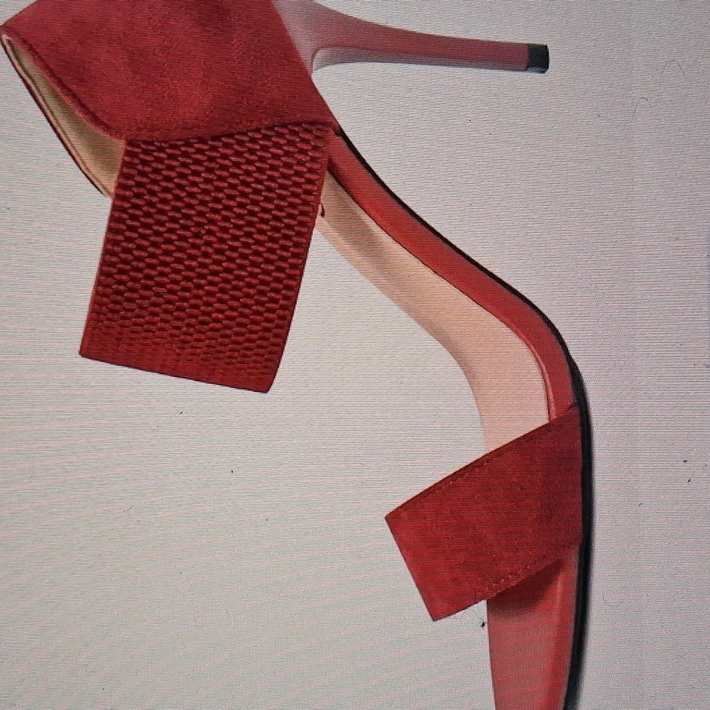 Stiletto Burgundy Strappy Heels Size 8.5